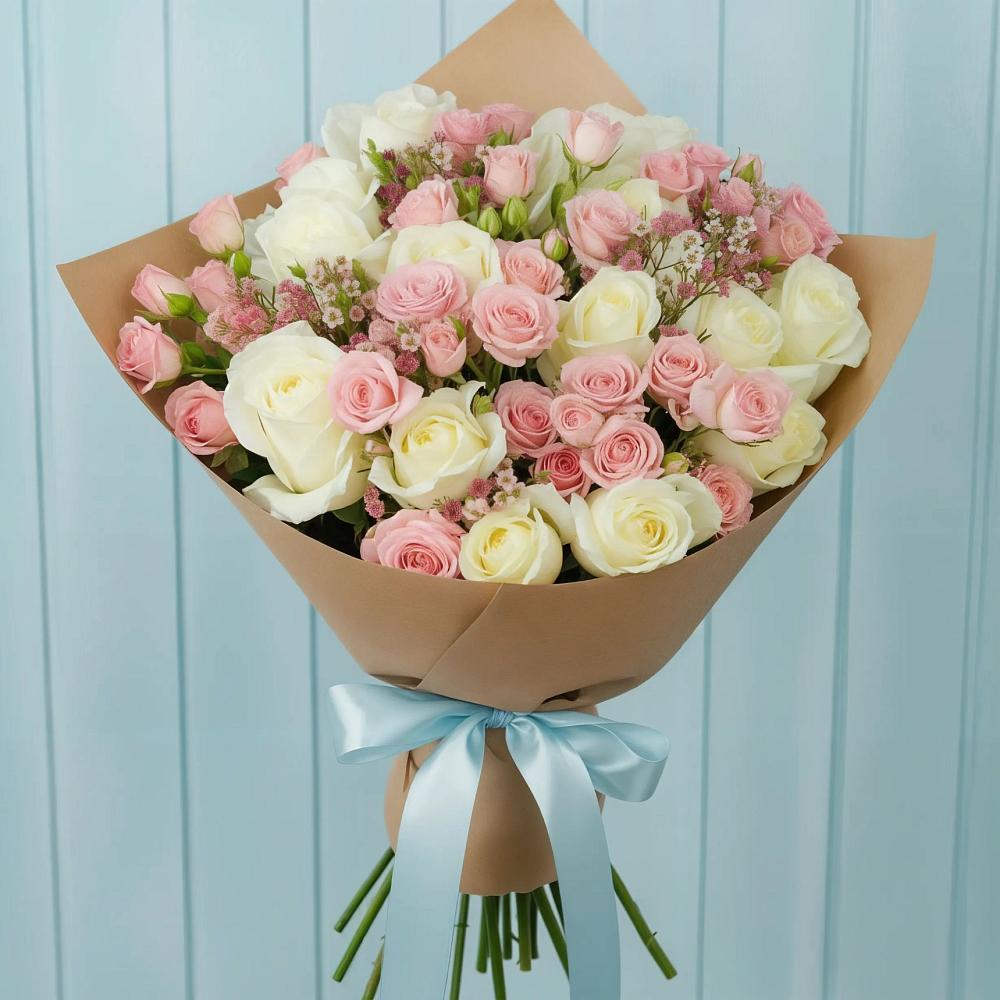 Букет цветов из: Розы в Комаровском