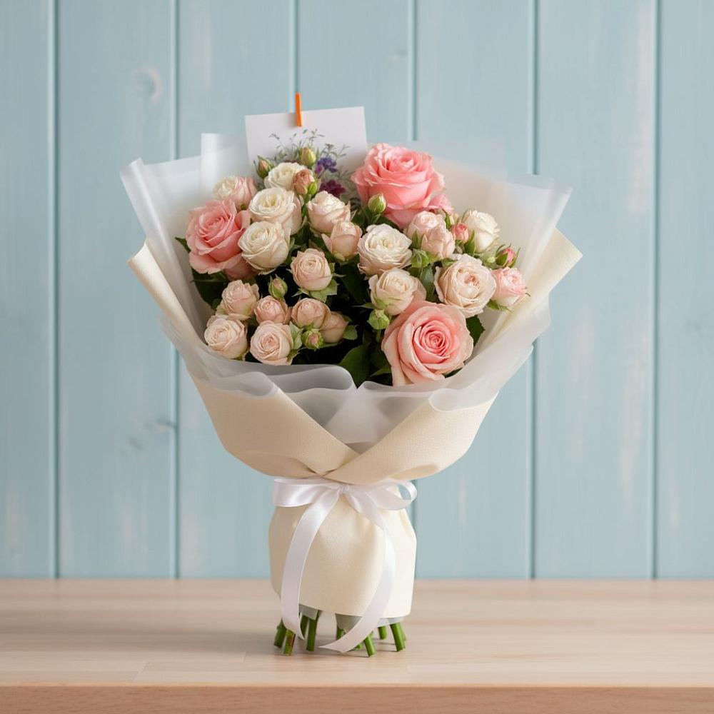 Букет цветов из: Розы в Комаровском