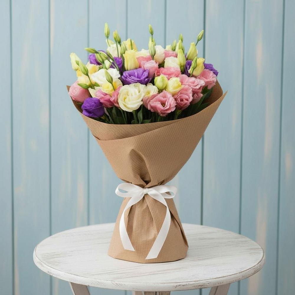 Букет цветов из: Лизиантусы в Комаровском