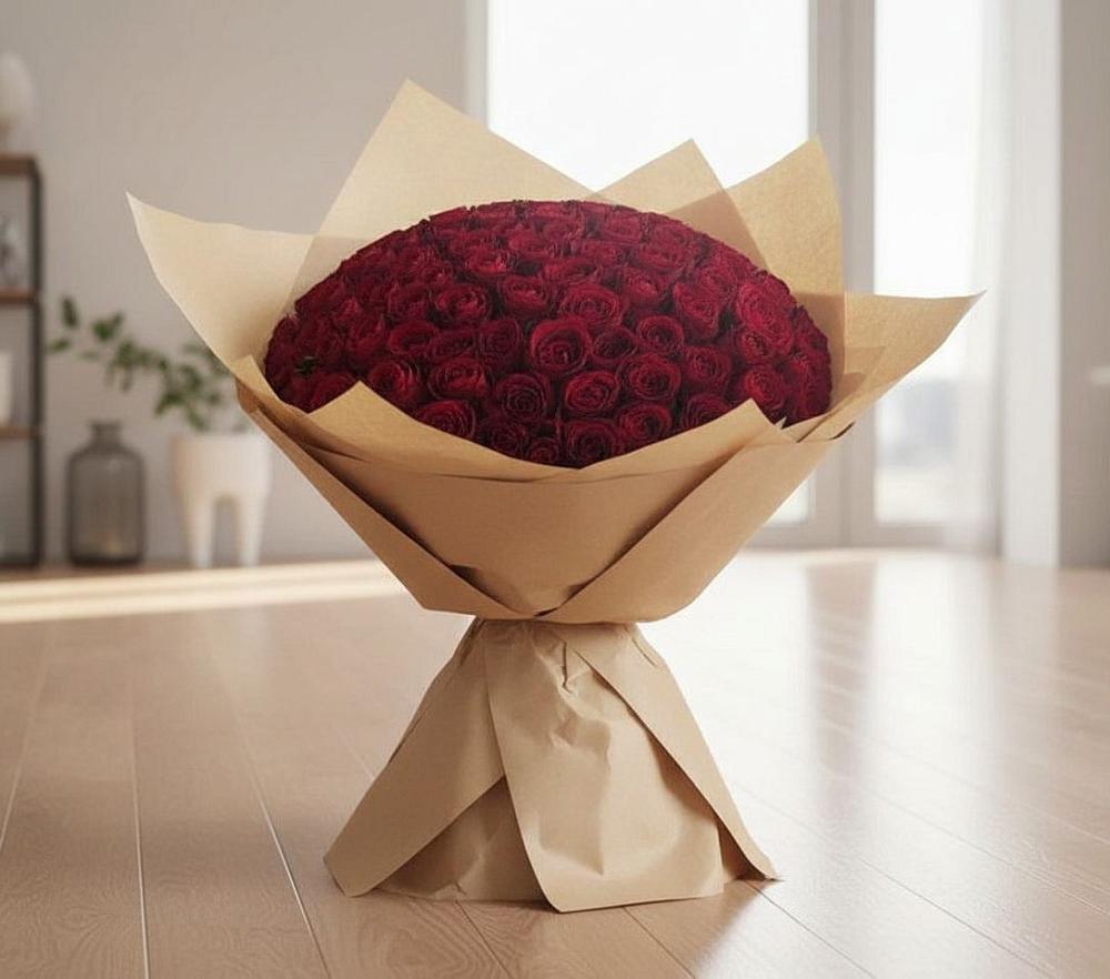 Букет 101 Красная роза в Комаровском