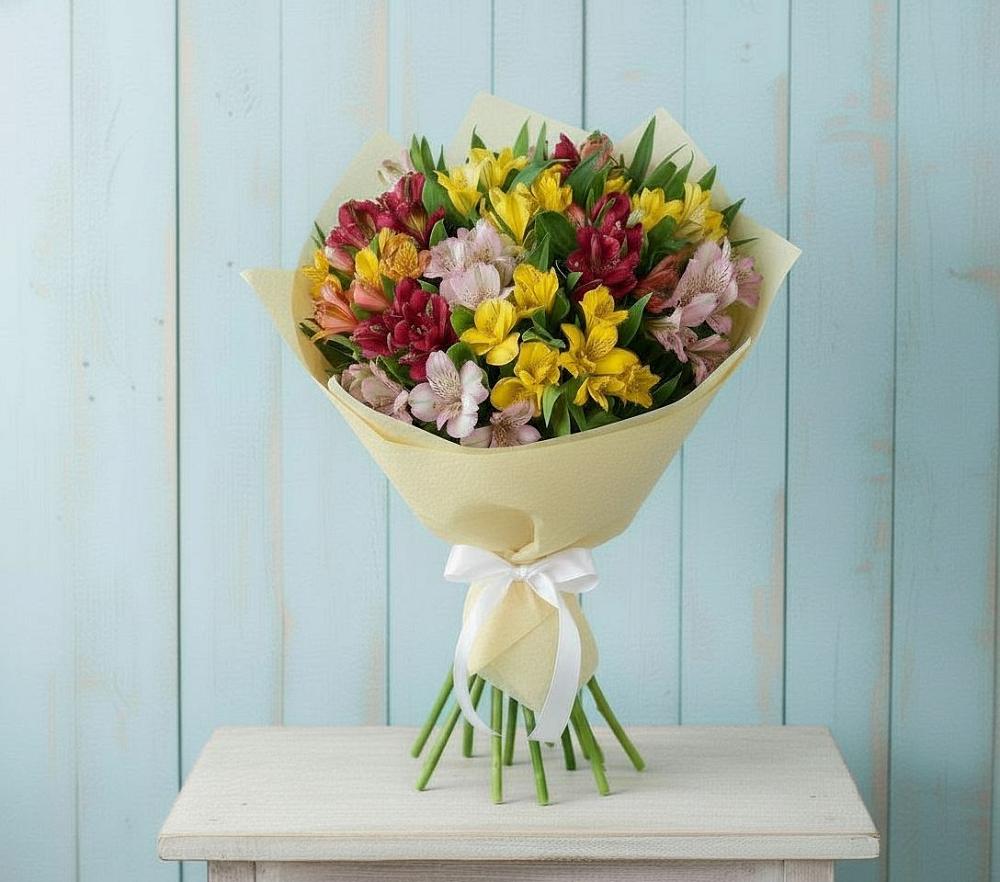 Букет цветов из: Альстромерии в Комаровском