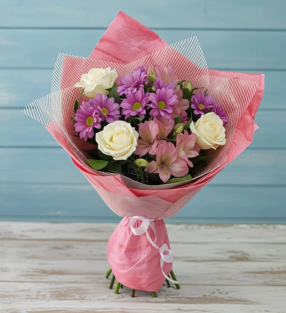 Букет цветов из: Герберы в Комаровском