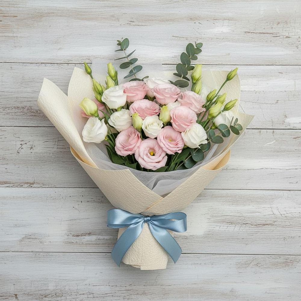 Букет цветов из: Лизиантусы в Комаровском